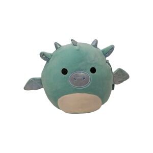 NWT Squishmallow Miles The Dragon 8" Plush KellyToy Soft Teal Stuffed Animal